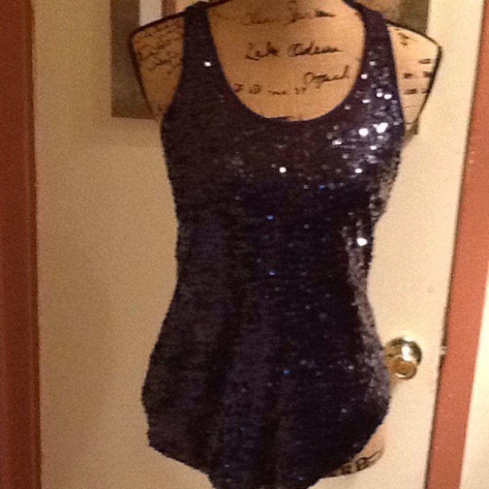 GAP Navy Blue Sequence Top
